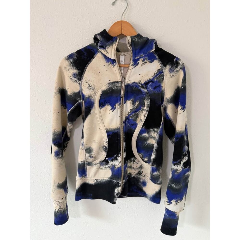Rare Lululemon Athletica Scuba Milky Way Hoodie Full Zip Hooded Jacket Size 4